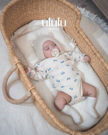 NEW【送料無料】長袖コットンロンパース (新色追加) 子供服 ベビー服 女の子 男の子 ululu コットン ロンパース リボン ハート 赤 ピンク ブルー 出産祝い ギフト 新生児