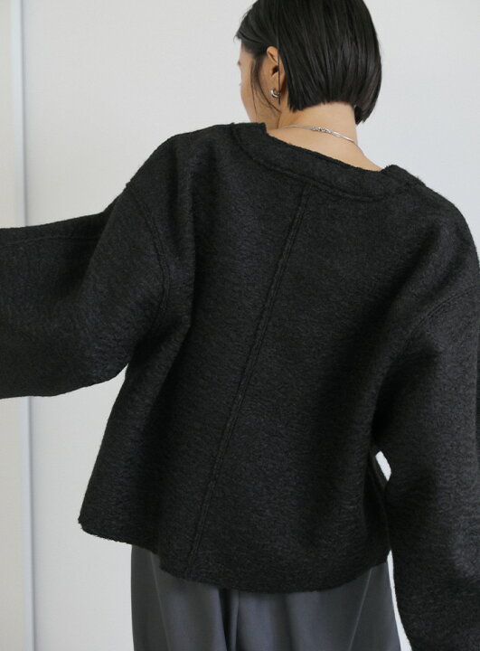 ☆新品☆ self portrait ブークレーカーディガンブラック黒 