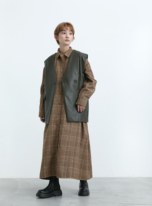 楽天市場】【Rakuten限定商品】チェック柄シャツワンピース  