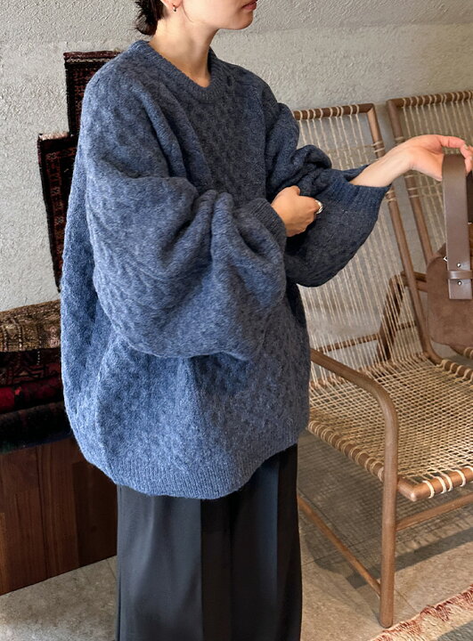 楽天市場】オーバーサイズハニカムニット / レディース 秋 冬 