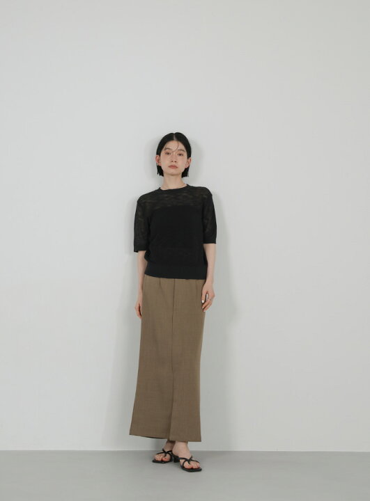 楽天市場】＼待望の全カラー再入荷／リブ編みシアークルーネックニット 