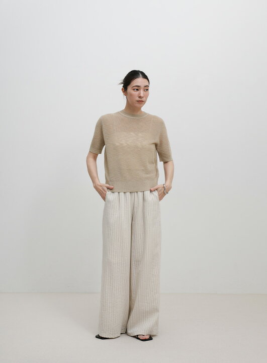 楽天市場】＼待望の全カラー再入荷／リブ編みシアークルーネックニット 