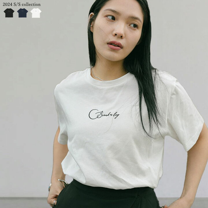 楽天市場】【クーポン利用で半額】ロゴ刺繍Tシャツ / レディース 春 夏 