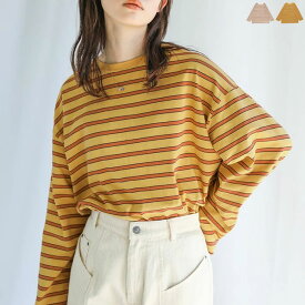 【店内全品2BUY10％OFF】【Rakuten限定】クルーネックマルチボーダーロングTシャツ / レディース 春 長袖 クルーネック カットソー ボーダー ロンT ロングスリーブ カラーボーダー カジュアル ベーシックselectmoca セレクトモカ