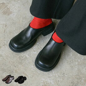 【店内全品2BUY10％OFF】＼履きやすさ抜群の人気急上昇シューズ！／【一部予約】【4サイズ展開】フェイクレザースライドシューズ / レディース ベーシック シンプル スクエアトゥ ボリュームソール 靴 黒 セレクトモカ selectmoca select moca