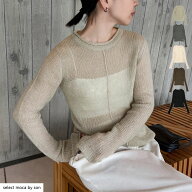 ＼一枚でも着られる絶妙な透け感／センターラインシアーニット / レディース 秋冬 シアーニット ニットソ…