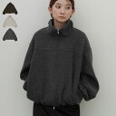 メランジフリーススタンドブルゾン / レディース 秋冬 フリーススウェット ジップブルゾン セットアップ可能 デイリー…