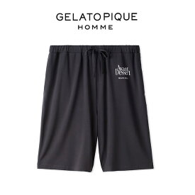 GELATO PIQUE HOMME ジェラートピケ オム COOLレーヨンロゴハーフパンツ pmcp242291 メンズ ボトムス ジェラピケ 部屋着 ルームウェア パジャマ 軽量 接触冷感 ギフト プレゼントにおすすめ 2024夏 セレクト雑貨ムー