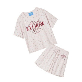 ジェラートピケ gelato pique 接触冷感 アイス柄ワッフルプルオーバー&ショートパンツセット pwct252231set pwcp252232 ジェラピケ ルームウェア 上下セット 2025夏 ギフト プレゼントにおすすめ セレクト雑貨ムー【P10】