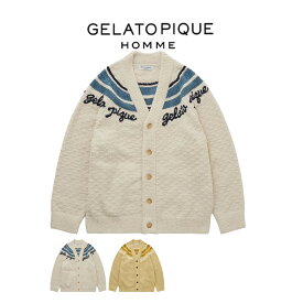 SALE20%OFF ジェラートピケ オム GELATO PIQUE HOMME パウダーラインロゴジャガードカーディガン pmnt251910 ジェラピケ メンズ 羽織 パジャマ ルームウェア 部屋着 2025春 父の日 プレゼントにおすすめ セレクト雑貨ムー