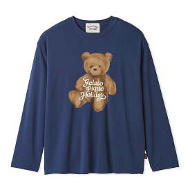 ジェラートピケ オム GELATO PIQUE HOMME HOLIDAY ベアワンポイントロンT pmct255333 ジェラピケ メンズ クリスマス パジャマ ルームウェア 部屋着 ギフト プレゼントにおすすめ セレクト雑貨ムー