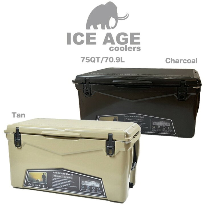 楽天市場】ICE AGE cooler (アイスエイジ) クーラーボックス 75QT 70.9 