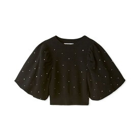 SALE40%OFF SNIDEL スナイデル ホットフィットクロップドニットプルオーバー swnt244235 レディース トップス ニット バルーンスリーブ ラインストーン フェミニン 女子会 デート セレクト雑貨ムー
