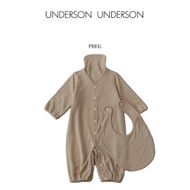 SALE50%OFF UNDERSON UNDERSON アンダーソンアンダーソン センター開きロンパース uubco204202 汗取りパット スタイ 3点SET ベビーワンピース 出産祝い プレゼントにおすすめ セレクト雑貨ムー