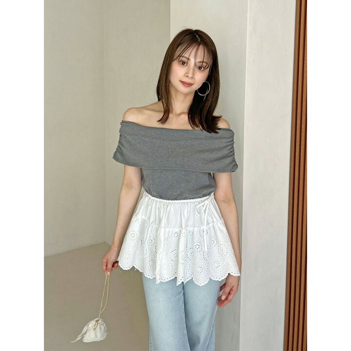 楽天市場】SALE40%OFF スナイデル SNIDEL カットオフショルペプラム 