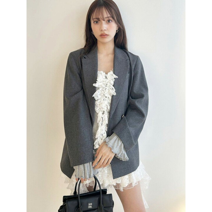 楽天市場】スナイデル SNIDEL Sustainableダブルブレストジャケット 