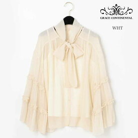 SALE40%OFF GRACE CONTINENTAL グレースコンチネンタル 楊柳フリルブラウス 0121141216 レディース トップス TOPS セール