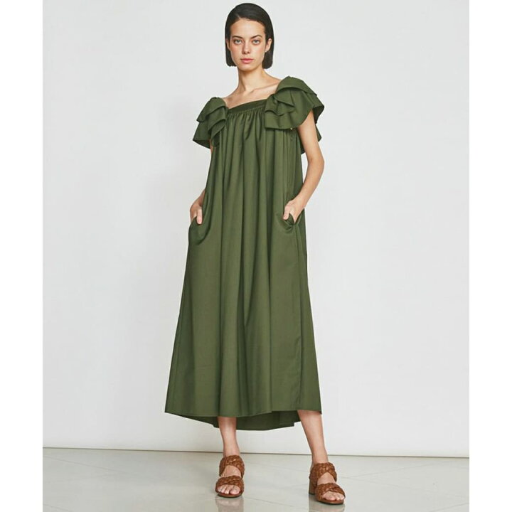 Sovダブルスタンダードクロージングフリルロングワンピース DRESS 