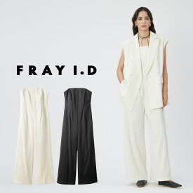 (5の付く日ポイント10倍)FRAY I.D フレイアイディー バックリボンベアコンビネゾン fwfo241086 レディース ドレス ロング丈 パンツスタイル シンプル 2way 会食 二次会 オケージョン 上品 2024春 セレクト雑貨ムー【S10】