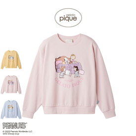 ジェラートピケ gelato pique PEANUTS オリジナルアート ワンポイント裏毛プルオーバー pwct255235 スヌーピー ジェラピケ ルームウェア パジャマ 部屋着 レディース 2025冬 ギフト プレゼントにおすすめ セレクト雑貨ムー