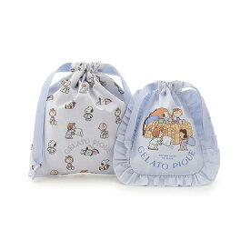 ジェラートピケ gelato pique PEANUTS オリジナルアート 巾着2点セット pwgb255675 スヌーピー ジェラピケ レディース 収納ポーチ 小物入れ コスメポーチ 旅行 レジャー 2025冬 プレゼント ギフトにおすすめ セレクト雑貨ムー