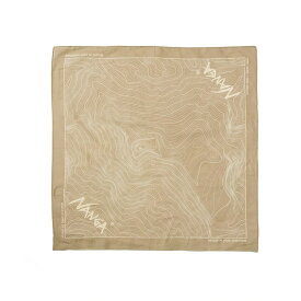 NANGA PARBAT CONTOUR MAP BANDANNA ナンガ パルバット コントアーマップ 等高線マップ柄 バンダナ キャンプ アウトドア 釣り コーディネート お弁当包み ギフトにオススメ セレクト雑貨ムー