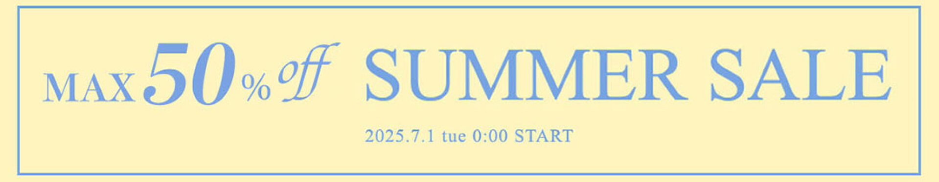 SUMMER SALE50%OFF