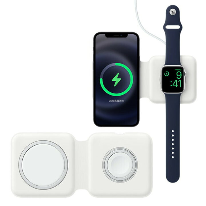 楽天市場 Magsafe デュアル充電パッド Iphone 充電器 ワイヤレス アクセサリー ワイヤレス充電 純正 正規品 Magsafe充電器 同時充電 ワイヤレス 携帯用充電器 アイフォン アップル Apple 折りたたみ 持ち運び 通販 22 レディース通販のソラーラ