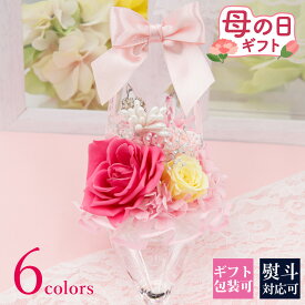 【名入れ】花 ギフト プレゼント 女性 誕生日 結婚祝い 記念日 花 プリザーブドフラワー 名前入り ケース入り ガラスの靴 バラ 青いバラ ブルー 赤 枯れない フラワー還暦祝い お祝い プロポーズ かわいい アクリル製 通販 ホワイトデー