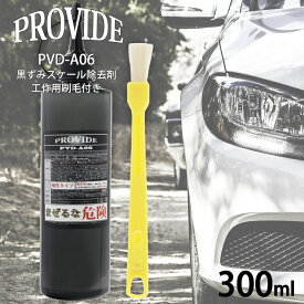プロヴァイド PROVIDE 黒ずみスケール除去剤 PVD-A06 300ml 工作用刷毛付き 車 バイク 洗車 洗車グッズ 黒ずみ除去剤 スケール除去剤 整備グッズ メンテナンス 洗浄剤 クリーナー 汚れ 簡単 除去 黒ずみ 落とし
