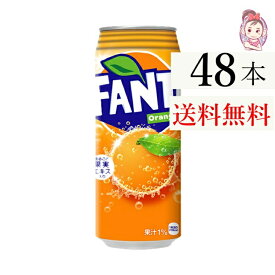 送料無料 ファンタオレンジ缶 500ml 24本×2ケース 計:48本