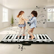 ピアノマット ピアノおもちゃ 24鍵盤 10デモ曲 8種類楽器音 録音再生機能 ワンキーワンノート機能 ミュー…