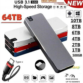 【2026新登場】ポータブルSSD 外付け 1TB 2TB 4TB ハードディスク USB3.1 外付け 耐衝撃 強互換性 外付け ポータブルハードディスク 静音 コンパクト 小型 外付けSSD 超薄型 誕生日 ハロウィン クリスマス プレゼント