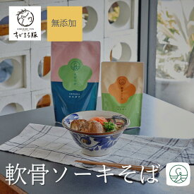 ギフト向け【手作り無添加】軟骨ソーキそばセット | 沖縄そば ギフト キビまる豚 無添加 軟骨ソーキ 沖縄ソバ ソーキ 沖縄ソーキそば 絶品 お取り寄せ 沖縄グルメ 名物 ご当地グルメ お取り寄せグルメ 蕎麦アレルギー 手土産 ご当地グルメ 生麺 そばだし okinawa お歳暮