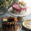 誕生日ケーキ【ドリップシフォンケーキ】プレゼント スイーツ ギフト デコレーションケーキ 可愛い シフォンケーキ ク…