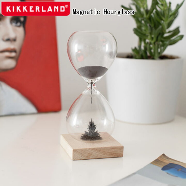 楽天市場 楽天ランキング１位受賞 Kikkerland キッカーランド Magnetic Hourglass マグネティックアワーグラス 3064 砂時計 サンドグラス 1分 インテリア オブジェ おしゃれ おもしろ雑貨 ユニーク雑貨 面白グッズ 砂鉄 あす楽対応 キッチン おしゃれ雑貨 Se