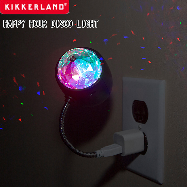 Kikkerland キッカーランド Happy Hour Disco Light ハッピーアワーディスコライト KUS211 / イルミネーション ライト イルミネーションライト 照明 USB接続 おしゃれ おもしろ雑貨 アメリカン雑貨 ユニーク雑貨【あす楽対応】