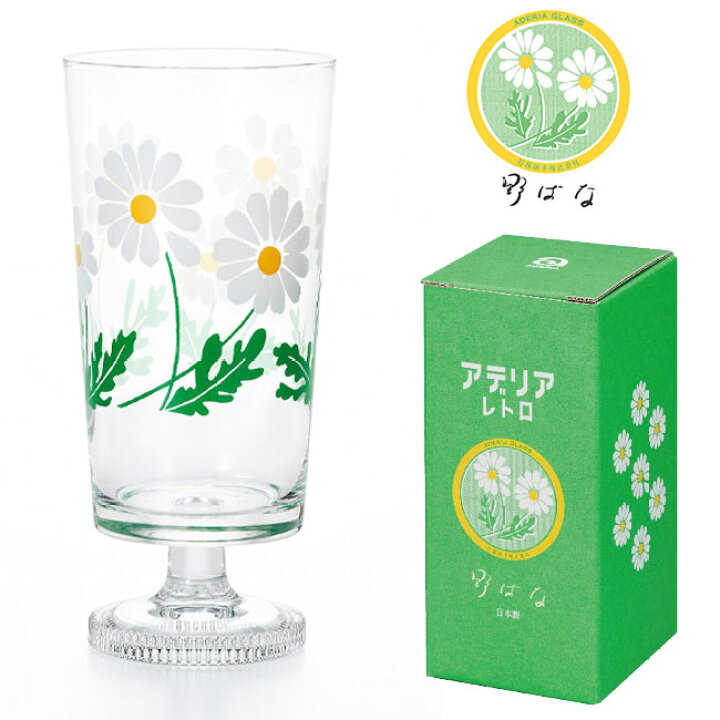 楽天市場】日本製 ！ アデリアレトロ 脚付きグラス 305ml レトロ 昭和 