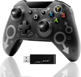 コントローラー ワイヤレス コントローラー ゲームパッド 2.4GHZ アダプター付き PS3 / PC Windows7/8/10 / Xbox Oneに対応 ブラック