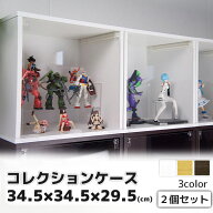 【2個セット】 コレクションケース アクリル 扉付き コレクション フィギュア 棚 ラック 卓上 木製 コレ…