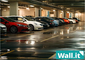 【10日★誰でも★5%OFFクーポン】 【Wall.it A4 フィギュアディスプレイケース専用背面デザインシート 横向】 地下駐車場 ガレージ パーキング 推し活 収納