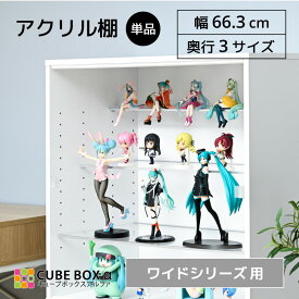 【オプションパーツ】 キューブボックスα ワイドシリーズ 専用 アクリル棚 アクリル ひな壇 フィギュア 陳列 ディスプレイ 飾る 並べる 置く 棚