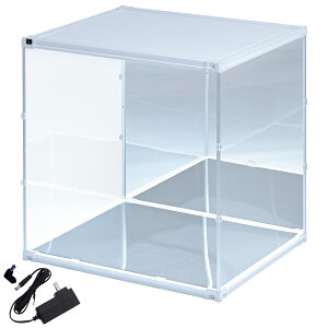 【 LED AC付 ダブルミラー 】 フィギュアケース 大型 コレクションケース アクリルケース uvカット 横長 ショーケース フィギュア 飾る 収納 ディスプレイ 積み重ね 透明 J-STAGE マックス 推し活