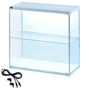 【増設用】 フィギュアケース led uvカット 横長 積み重ね コレクションケース アクリル 棚 大型 フィギュア ケース 【J-STAGE ワイド スーパーハイタイプ】