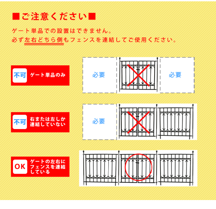 アイアンフェンスゲートセット ガーデンフェンス ゲート 間仕切り（472） ipn-7022g-set_1.jpg