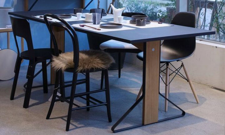 楽天市場】カアリテーブル REB001 ブラックリノリウム Kaari Table 