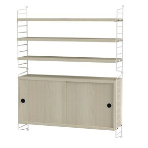 �L���r�l�b�g�{�E�H�[���p�l�� W80×D20×H100cm �E�b�h (String Bundles Living)