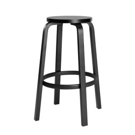 ハイスツール64 ブラックラッカー H75cm (artek アルテック Carry Away) 椅子 丸いす 木製 丸型 北欧 チェア 丸椅子 腰掛け ウッドスツール おしゃれ シンプル 軽い 【送料無料】