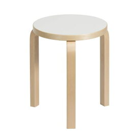 スツール60 ホワイトラミネート (artek アルテック Carry Away) 椅子 丸いす 木製 丸型 北欧 チェア 丸椅子 腰掛け ウッドスツール おしゃれ シンプル 軽い 【送料無料】