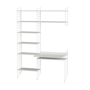�X�g�����O �f�X�N+�V�F���t W140×D60×H200cm MDF (String Bundles Work Space)